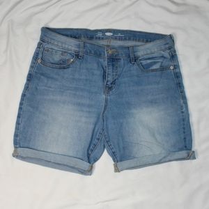Old Navy Fitted Denim Shorts Blue Sz 12
